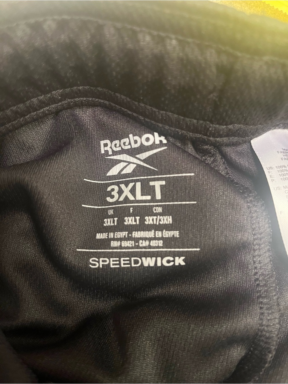 3XLT Reebok Black Athletic Speedwick Shorts - Picture 6 of 7